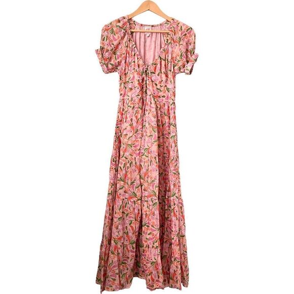 Banjanan Norma Mini Bloom Rose Midi Dress in Size Small - Picture 5 of 14